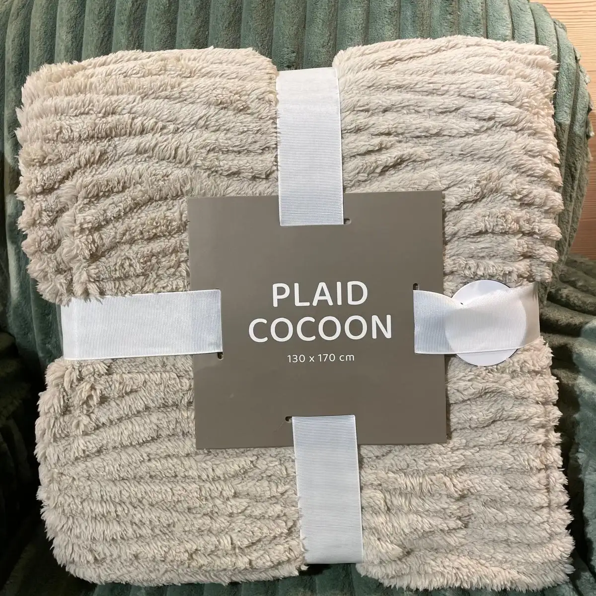 PLAID COCOON - TAUPE